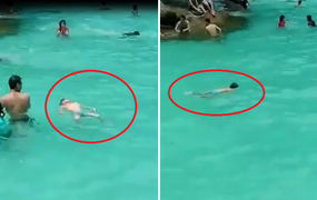Sự thật clip nhiều người thản nhiên nhìn bé trai bị đuối nước ở bể bơi