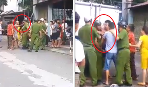 Video: 3 thanh niên kẹp cổ, đấm tới tấp vào mặt cảnh sát
