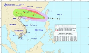 Bão số 6 đi vào Biển Đông, miền Bắc mưa to suốt 2 ngày