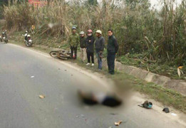 Xe tải tông xe máy, 2 người chết: Xác định danh tính nạn nhân