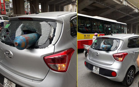 Bình khí ‘từ trên trời rơi xuống', xuyên thủng ô tô: Đại diện dự án đường sắt nói gì?