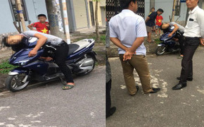 Bàng hoàng phát hiện nam thanh niên gục chết trên xe máy dựng ven đường