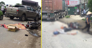 Ngã xe máy, nam thanh niên chết thảm dưới bánh xe container