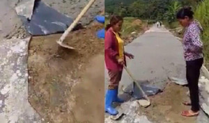 Đường bê tông 'mỏng như giấy', dân Yên Bái bức xúc phản đối