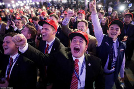 Ảnh: Cử tri Đảng Cộng hòa vỡ òa sung sướng