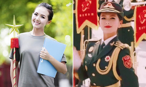 Dân mạng phát sốt với nữ quân nhân 'vạn người mê' trong lễ duyệt binh Quốc khánh Trung Quốc