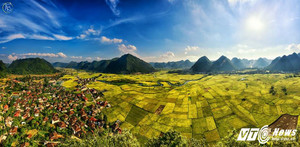 Ảnh: Thung lũng Bắc Sơn đẹp ngỡ ngàng mùa lúa chín