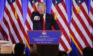 Donald Trump đấu khẩu với phóng viên CNN trong họp báo đầu tiên