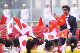 Ảnh: Lễ đón chính thức Thủ tướng Nhật Bản Shinzo Abe