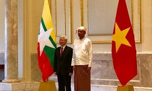 Tổng Bí thư Nguyễn Phú Trọng hội đàm với Tổng thống Myanmar Htin Kyaw