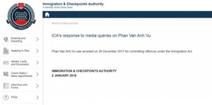Singapore tạm giữ ông Phan Van Anh Vu