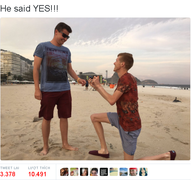 Olympic 2016: Nam VĐV đồng tính cầu hôn bạn trai trên bãi biển