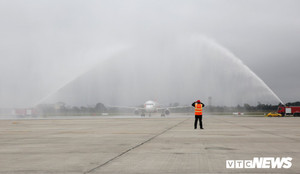 Bật mí 2 vòi rồng đón chuyên cơ chở U23 Việt Nam 'vinh quy bái tổ'