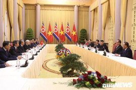 Tổng Bí thư, Chủ tịch nước Nguyễn Phú Trọng hội đàm Chủ tịch Triều Tiên Kim Jong-un