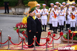 Tổng Bí thư, Chủ tịch nước Nguyễn Phú Trọng tiếp Chủ tịch Triều Tiên Kim Jong-un