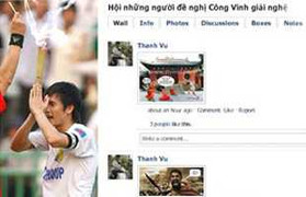 7297 người mở 3 hội Facebook phản đối Công Vinh