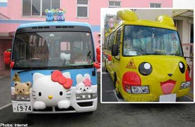 Xe bus ngộ nghĩnh, trẻ năn nỉ xin đi học