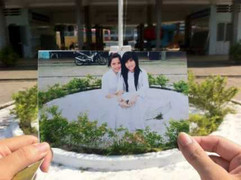 Độc đáo những bức ảnh học sinh “Về trường xưa”