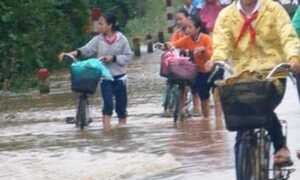 Quảng Ngãi: Học sinh lớp 4 trôi theo dòng lũ