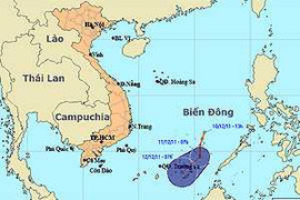 Ngoài khơi Trung Bộ biển đang động mạnh