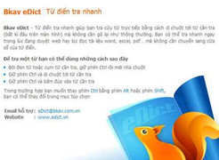 Miễn phí phần mềm từ điển tra nhanh eDict