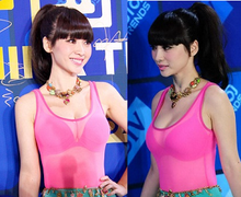 'Siêu vòng một' Liễu Nham diện váy bất chấp thời tiết