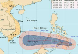 Bão Washi gây gió mạnh cấp 9 trên biển Đông