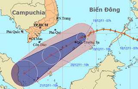 Bão số 7 suy yếu nhanh trong 24 giờ tới