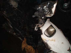 Hà Nội: Thêm một xe máy Attila bỗng dưng bùng cháy