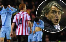 Mancini 'cay' học trò sau thất bại đau đớn tại Ánh sáng