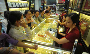 Giá vàng tăng nhẹ 100.000 đồng/lượng