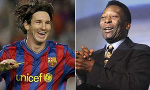 Pele thách Messi ghi 1.283 bàn, giành 3 cúp vàng