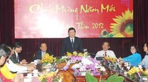 Chủ tịch nước Trương Tấn Sang chúc tết TP.HCM