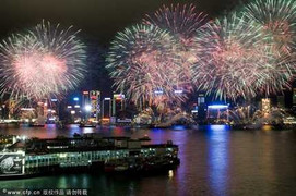 Chùm ảnh pháo hoa rực sáng bầu trời Hồng Kông