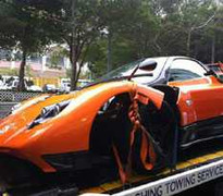 Pagani Zonda F dính “dớp” tai nạn ở Hồng Kông