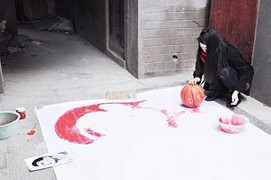 Video: Ngôi sao Yao Ming được vẽ bằng... bóng rổ