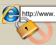 Khóa website với Internet Explorer