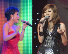 Uyên Linh chạm mặt Văn Mai Hương tại Chung kết BHV 2011