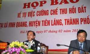 Cưỡng chế Tiên Lãng: Đình chỉ công tác Chủ tịch huyện