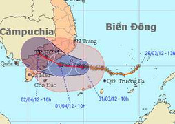 Ngày mai, bão số 1 đổ vào vùng biển Nam Trung Bộ
