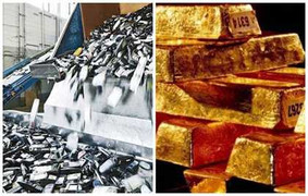 100 triệu điện thoại cũ thu được 1.5 tấn vàng