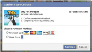 Mua Facebook Credits dễ dàng hơn trên VTC Paygate
