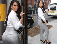 Kim Kardashian gây chú ý trên đường phố