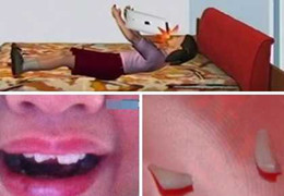 Trẻ em có nguy cơ gãy răng vì chơi... iPAd