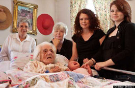 Thú vị một gia đình có 6 thế hệ toàn phụ nữ