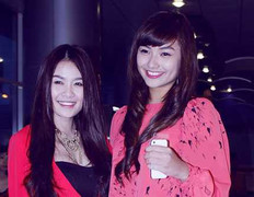 Hồng Quế, Vân Quế vui vẻ dự tiệc sau scandal đánh người