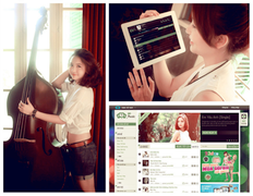 Á khôi Thương mại khoe iPad và thú nghe nhạc trực tuyến