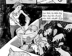 Truyện tranh “Bé lợn, lớn bò” châm biếm những gì?