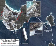 Tàu ngầm Trung Quốc tụ tập về gần Hải Nam