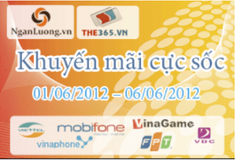 Khuyến mãi cực sốc khi mua thẻ điện thoại tại The365.vn